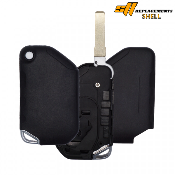 NEW REPLACEMENT NO BUTTON CASE SHELL FOR JEEP FLIP SMART KEYLESS PROXIMITY REMOTE FOB OHT1130261