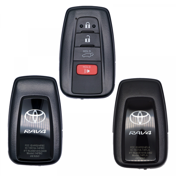 2019-2024 TOYOTA RAV4 4B SMART KEY REMOTE HYQ14FBC / HYQ14FLA (FOR USE WITH AUTOKEY TOYOTA TOOL & TANGO)